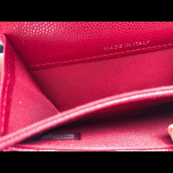 SOLD😭😭Chanel O case Flap Wallet Card Holder 18B Red - Picture 5 of 8